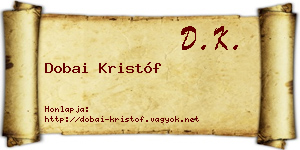 Dobai Kristóf névjegykártya
