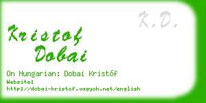 kristof dobai business card