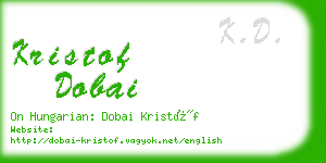 kristof dobai business card